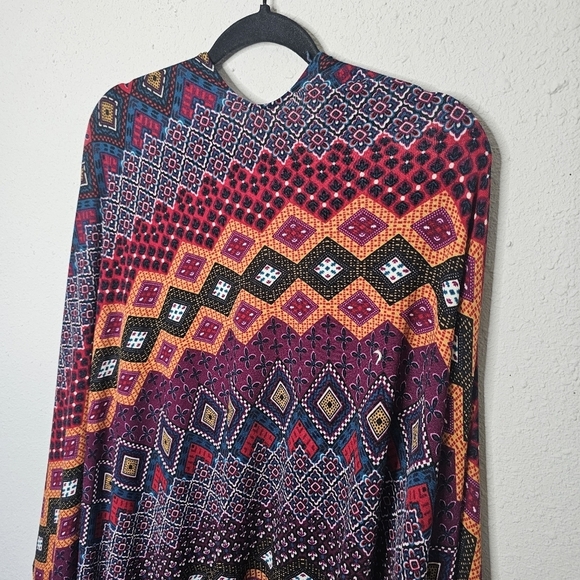 Lucky & Blessed Wrap Shawl One‎ Size Black Fringe Stretchy Fall Southwestern - Picture 7 of 8